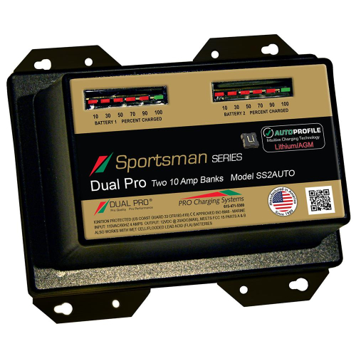 Dual Pro - Dual Pro SS2 Auto 20A - 2-Bank Lithium/AGM Battery Charger