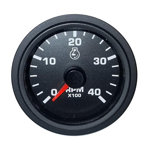 Faria Beede Instruments - Faria 2" Tachometer Variable Frequency 4000 RPM Gauge - Black - Bulk Packaging