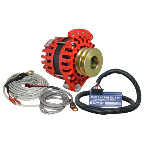 Balmar - Balmar Alternator 1-2" Single Foot Dual V Pulley Regulator &amp; Temp Sensor - 170A Kit - 12V