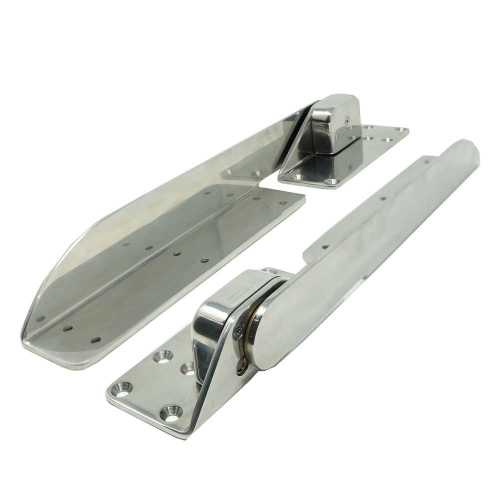 TACO Marine - TACO Command Ratchet Hinges 18-1/2" Polished 316 Stainless Steel - Pair