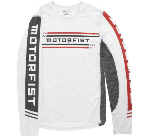 Motorfist Performance Mens Long Sleeve T-Shirt White LG