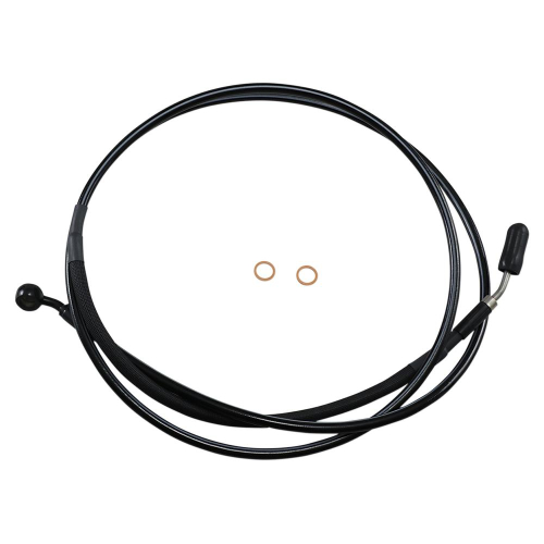Magnum - Magnum XR Stainless Hydraulic Clutch Line - Stock Length - Black/Black Fittings - SBB0105-74