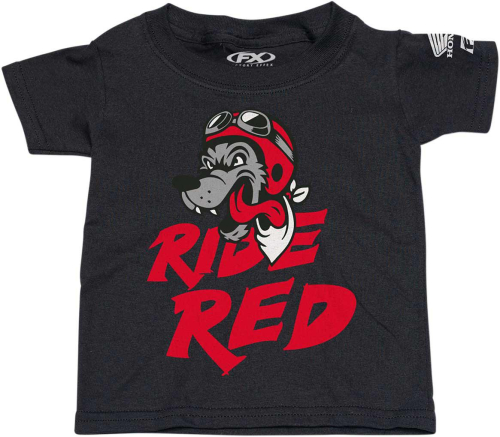 Factory Effex - Factory Effex Honda Ride Red Wolf Toddler T-Shirt - 23-83324 Black Size 4T