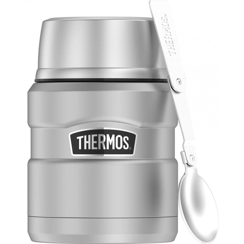 Thermos - Thermos 16oz Stainless Steel Food Jar w/Folding Spoon - 9 Hours Hot/14 Hours Cold