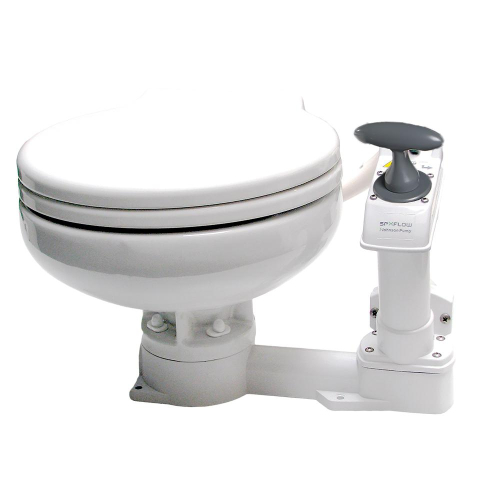 Johnson Pump - Johnson Pump AquaT&trade; Manual Marine Toilet - Super Compact