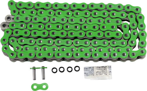 EK Chain - EK Chain 525 MVXZ2 Series X-Ring Chain - 120 Links - Green - 525MVXZ2-120N