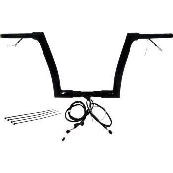 Fat Baggers Inc 612912-B 1-1/2in. Plug and Play EZ Install Flat Top Handlebar Kit - Black