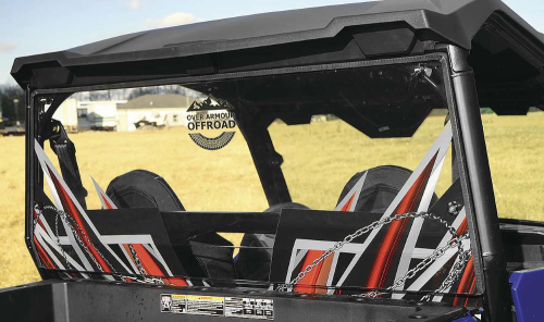 Over Armour Offroad - Over Armour Offroad Rear Panel Window - Red Spike - PO-GENBACK-RS