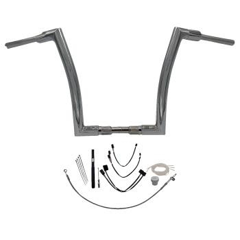 Fat Baggers Inc 619614 1-1/2in. EZ Install Flat Top Handlebar Kit - Chrome