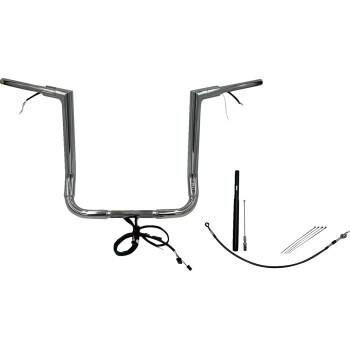 Fat Baggers Inc 612016 1-1/2in. Plug and Play EZ Install Flat Top Handlebar Kit - Chrome