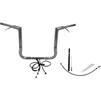 Fat Baggers Inc 612014 1-1/2in. Plug and Play EZ Install Flat Top Handlebar Kit - Chrome