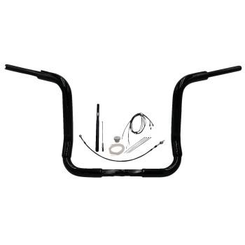 Fat Baggers Inc 819414-B 1-1/2in. EZ Install Round Top Handlebar Kit - Black