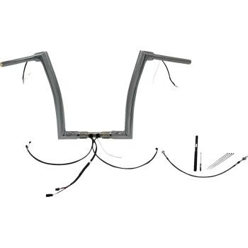 Fat Baggers Inc 612914 1-1/2in. Plug and Play EZ Install Flat Top Handlebar Kit - Chrome