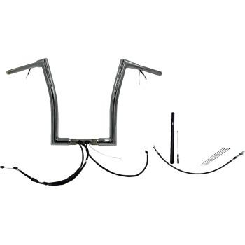 Fat Baggers Inc 612916 1-1/2in. Plug and Play EZ Install Flat Top Handlebar Kit - Chrome