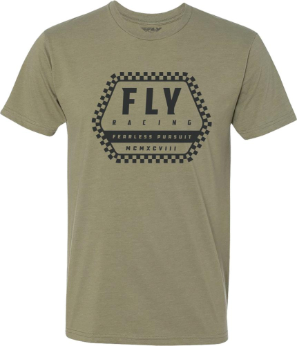 FLY Racing Adult Track Tee (Khaki, Small)
