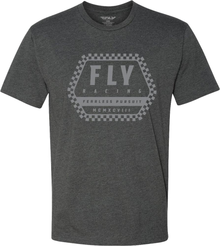 FLY Racing Adult Track Tee (Charcoal, Small)