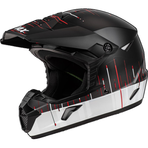 Gmax D3463845 Mx-46 Frequency Off-Road Helmet Matte Black/White Md