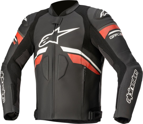 Alpinestars GP Plus R V3 Rideknit Leather Jacket (60) (Black/White/Bright Red)