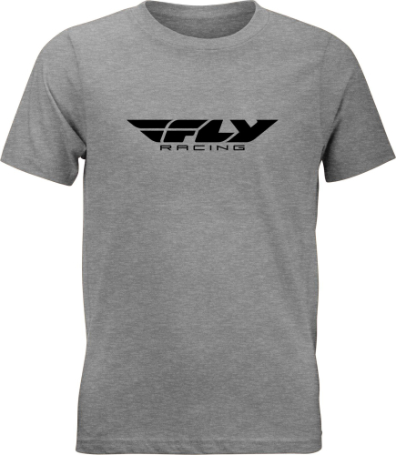 Fly Racing - Fly Racing Boy's Fly Corporate T-shirt - 352-0657YL - Gray Heather - Large