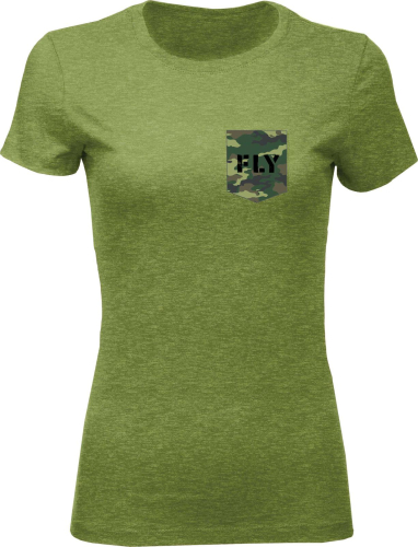 Fly Racing - Fly Racing Fly Camo Womens Tee - 356-0485X - Military Green Heather - X-Large