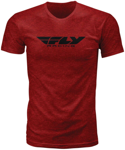 Fly Racing - Fly Racing Fly Corporate Tee - 352-0938S - Blaze Red Heather - Small
