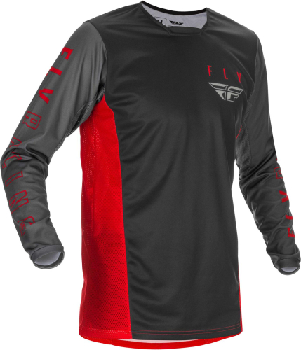 Fly Racing - Fly Racing Kinetic K121 Youth Jersey - 374-422YM - Red/Gray/Black - Medium