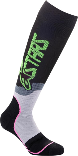 Alpinestars - Alpinestars MX Plus-2 Youth Socks - 4741920-1669 - Black/Green/Pink - OSFA