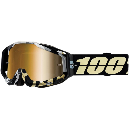 100% - 100% Racecraft Ergoflash Goggles - 50110-336-02 - Ergoflash/Black/Gold / Gold Lens - OSFM