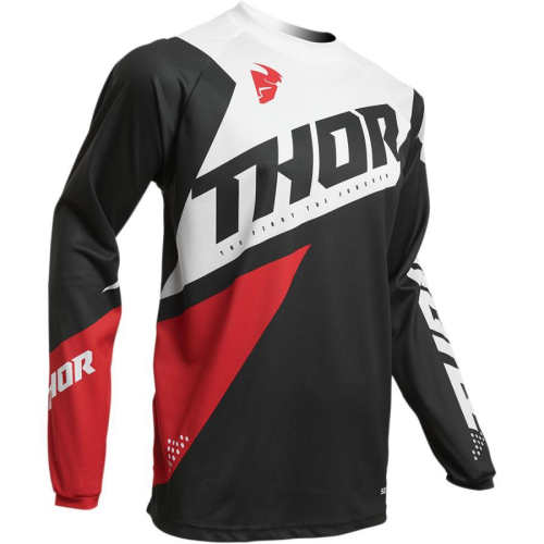 Thor - Thor Sector Blade Jersey - 2910-5477 - Charcoal/Red - X-Large