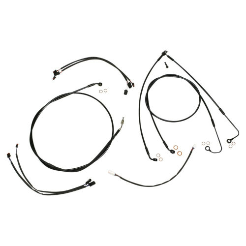Magnum - Magnum Black Vinyl XR Handlebar Installation Kit with Black Fittings for 12-14in. Ape - 486891