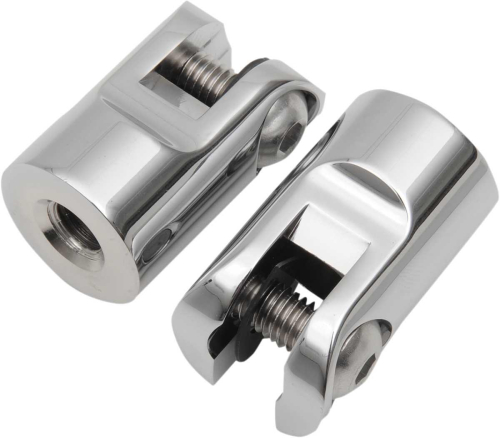 Accutronix - Accutronix Billet Footpeg Mounts - 1 1/2in. Rear Peg Mounts with 1/2in. - 13 Mounting Holes - Chrome - FPMT400-C