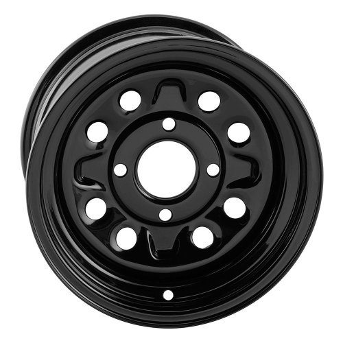 QuadBoss - QuadBoss Steely Wheel - 12x7 - 4+3 - 4/110 - Black - RT-FC0176127110BLA