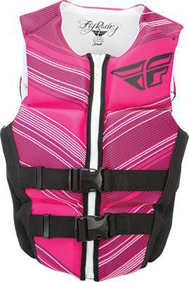 Fly Racing - Fly Racing Neoprene Womens Life Vest - 142424-105-840-16 - Black/Pink - Large
