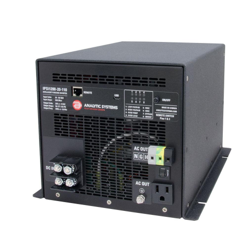 Analytic Systems - Analytic Systems AC Intelligent Pure Sine Wave Inverter 1200W, 20-40V In, 110V Out