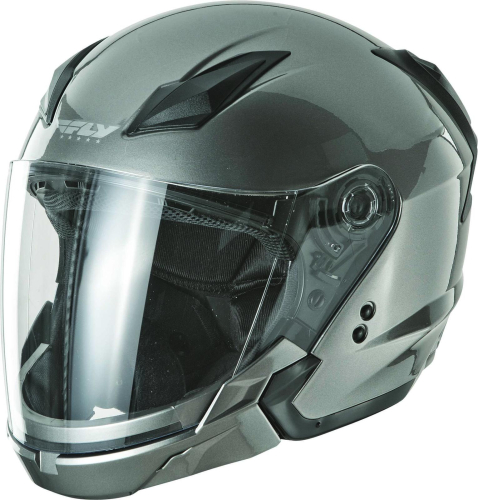 Fly Racing - Fly Racing Tourist Solid Helmet - F73-8102~1 - Titanium - X-Small