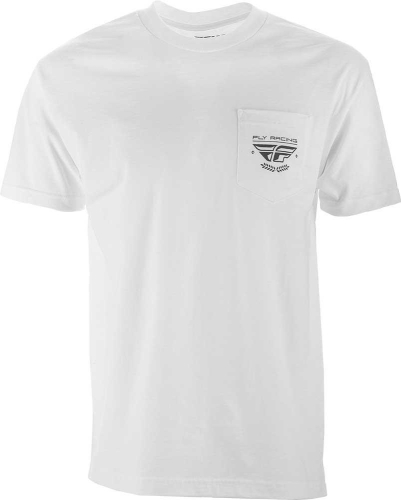 Fly Racing - Fly Racing Pocket T-Shirt  - 352-1034X - White - X-Large