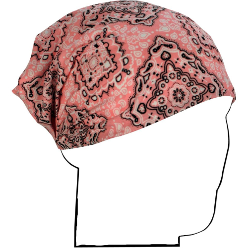 Zan Headgear - Zan Headgear 100% Cotton Headwraps - HBW115 - Pink Paisley - OSFM
