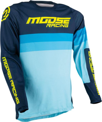 Moose Racing - Moose Racing Sahara Jersey - 2910-6321 - Navy/Blue/Hi-Vis - Small