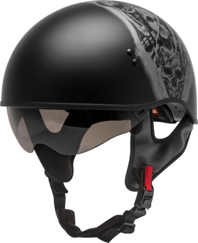 G-Max - G-Max HH-65 Naked Tormentor Helmet - H1658073 - Matte Black/Silver - X-Small