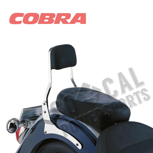 Cobra - Cobra Short Square Sissy Bar - Chrome - 02-5765