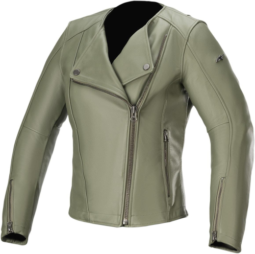 Alpinestars - Alpinestars Alice Leather Womens Jacket - 3115020-608-50 - Military Green - 36