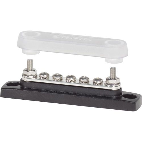 Blue Sea Systems - Blue Sea 2314 MiniBus 100 Ampere Common BusBar 5 x 8-32 Screw Terminal with Cover
