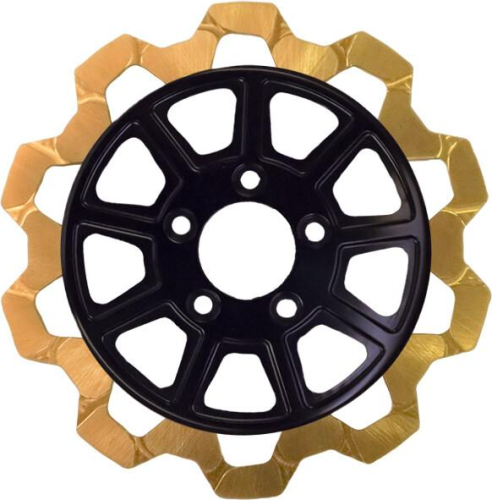 Lyndall Brakes 4204-2133 Bow Tie 9 Spoke Rotor - 11.8in. - Gold