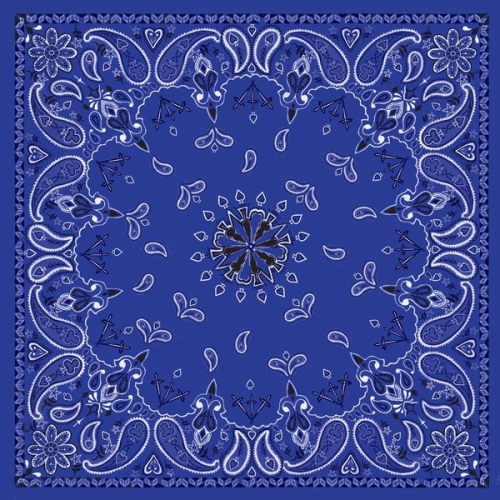 Zan Headgear - Zan Headgear Bandanna - B002 - Paisley Navy - OSFM