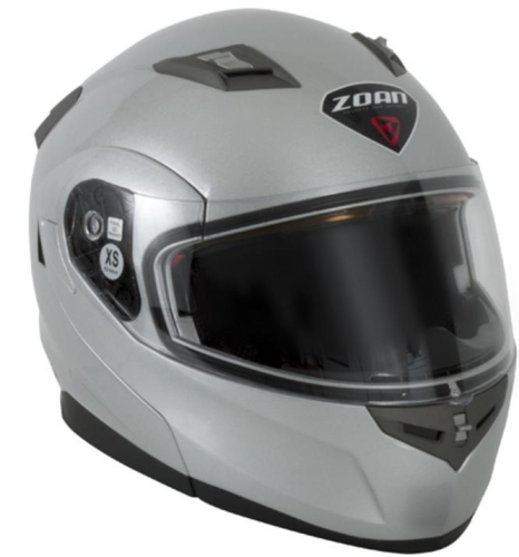 Zoan - Zoan Flux 4.1 Solid Snow Helmet with Double Lens - 037-026SN - Silver - Large