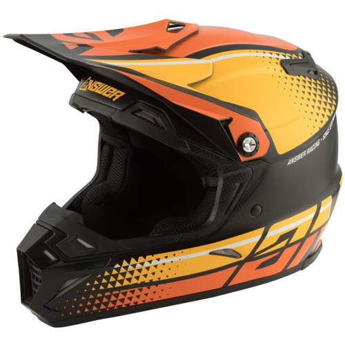 Answer - Answer AR5 Korza Helmet - 0411-0623-9655 - Black/Orange/Bus - X-Large