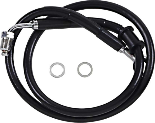 Drag Specialties - Drag Specialties Extended Stainless Steel Front Brake Line Kit - Black Vinyl Coated - 30 3/4in. - 1741-5796