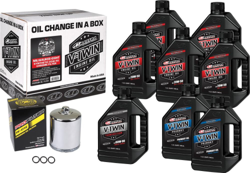 Maxima - Maxima M-Eight  Synthetic Oil Change Kit with Chrome Filter - 90-129018PC