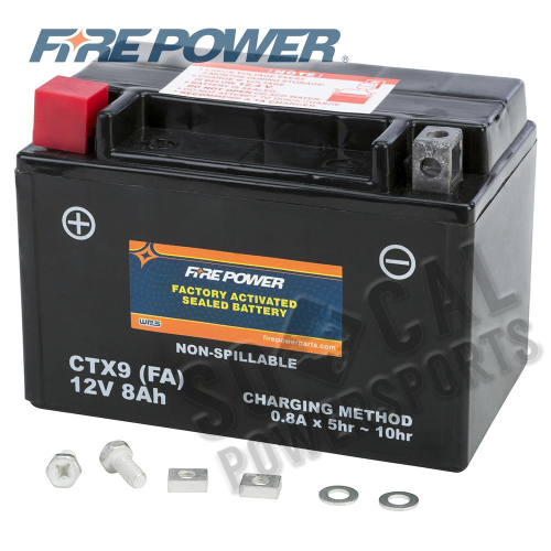 Fire Power - Fire Power Factory Activated Maintenance Free Sealed Battery - CTX9-BS(FA)