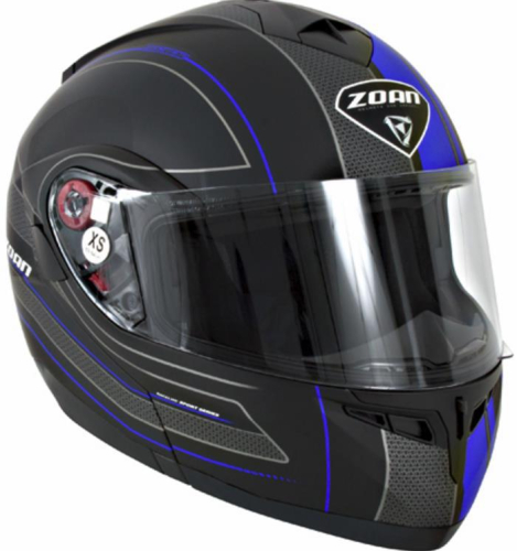 Zoan - Zoan Optimus Raceline Graphics Snow Helmet with Electric Shield - 138-114SN/E - Matte Black/Blue - Small
